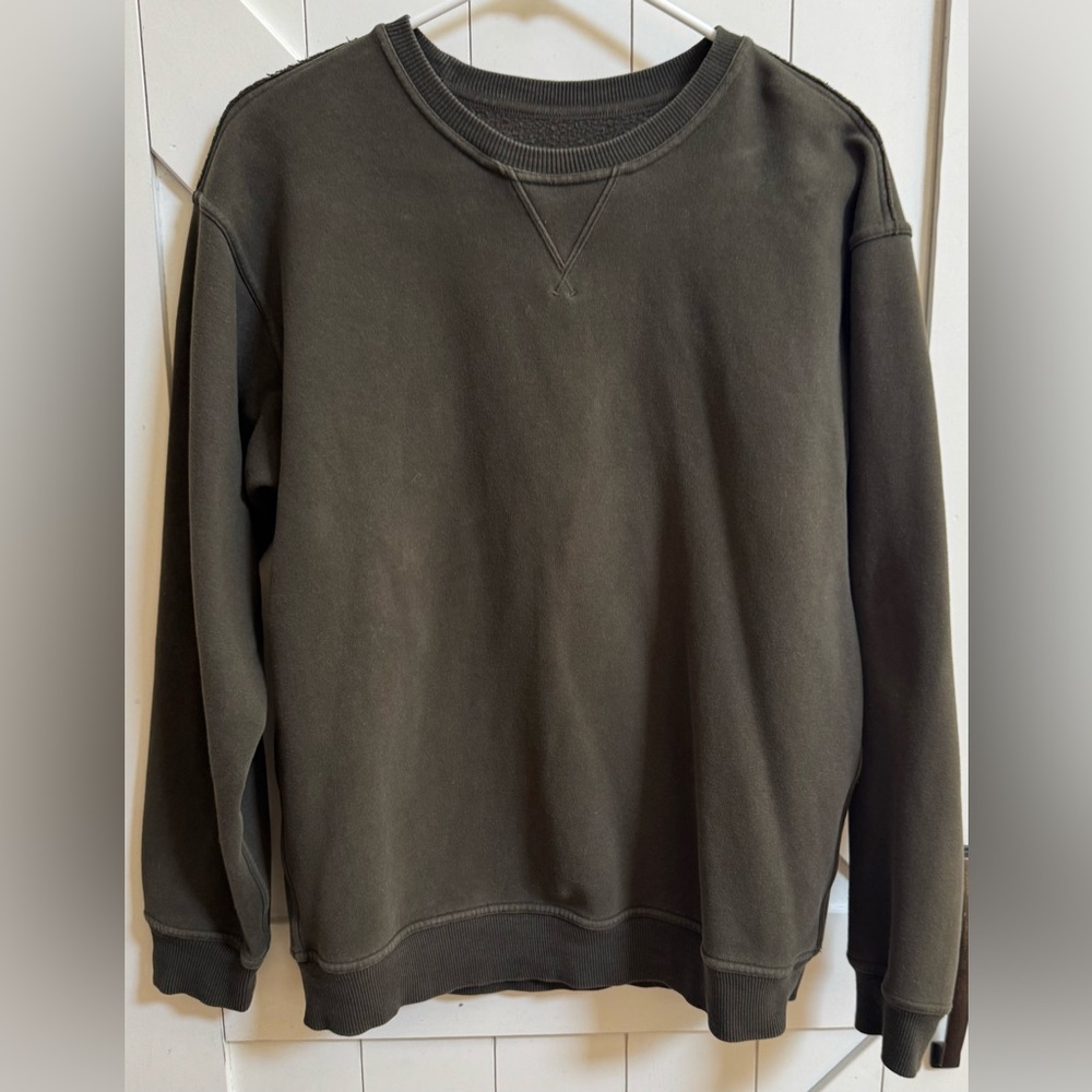 Lululemon All Yours Crew Swearshirt Olive Size 8